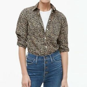 J.Crew Button-up leopard shirt in signature fit